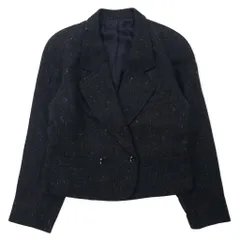 KENZO ダブル ツイード テーラードジャケット M グレー ウール オールド 日本製のサムネイル