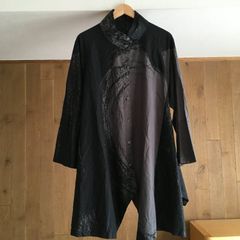 大島紬のロングコート 手縫い リメイク - メルカリ