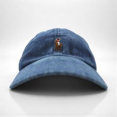 稀少【ポロラルフローレン】ポニーロゴ刺繍 デニム キャップ ダメージ