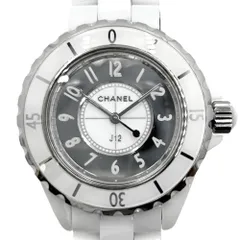 【大売出し】 シャネル 腕時計 メンズ J12 ミラー 33MM 白文字盤 QZ CHANEL H4861 クオーツ セラミック    ホワイト 白 美品【中古品】のサムネイル