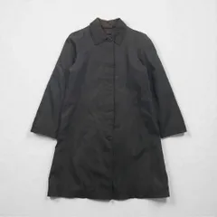 PRADA イタリア製 バルマカーン ナイロン ステンカラーコート S ダークブラウン 比翼のサムネイル