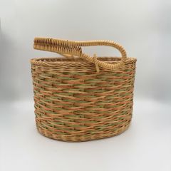 折りたたみかごバッグ ピーコックバッグ ヴィンテージ レトロ 竹