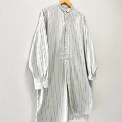 ネストローブ nest Robe コットン スモールカラーストライプチュニックワンピースのサムネイル