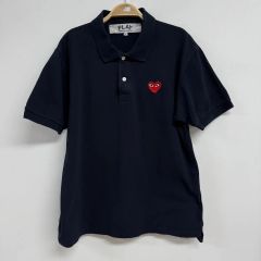 PLAY COMME des GARÇONS ポロシャツ ネイビー XL - メルカリ