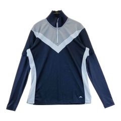 サイズ：L J.LINDEBERG ジェイリンドバーグ ハイネック ハーフジップ長袖Tシャツ ネイビー系 [240101735826] ゴルフウェア メンズ ストスト