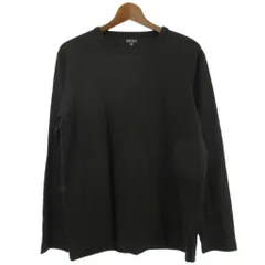 バーニーズニューヨーク BARNEYS NEW YORK Tシャツ 長袖 クルーネック 無地 コットン ブラック Mのサムネイル