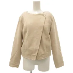 セシルマクビー CECIL McBEE 美品 ジャケット ノーカラー M ベージュ アシンメトリー /OB ■ECF006のサムネイル