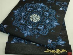 平和屋着物◎六通柄袋帯 正倉院花蝶文 金糸 正絹 逸品 BAAW8730yc