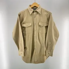 【中古】40-50s MONTGOMERY WARD U.S.ARMY コットンL/Sシャツ ベージュ サイズL相当 ※ヨゴレ モンゴメリー[24]のサムネイル