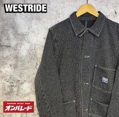 WESTRIDE スカルボタン XL アース系カラー 織柄カバーオール バイカー WESTRIDE スカルボタン XL アース系カラー 織柄カバーオール バイカー