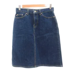 ポロジーンズ ラルフローレン POLO JEANS デニムタイトスカート ひざ丈 2 青 ブルー ジップフライ /IB ■ECG007のサムネイル