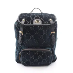 グッチ GUCCI リュックサック バックパック GGベルベット スモール 574942 ダークブルー ファブリック レザー GGベルベット バックパック メンズ Used Aのサムネイル