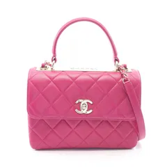 シャネル CHANEL ショルダーバッグ トレンディCC ショルダーバッグ スモール トップハンドル フラップ 2WAY ピンクパープル ラムスキン（羊革） トレンディCC トップハンドル 2wayチェーンショルダーのサムネイル