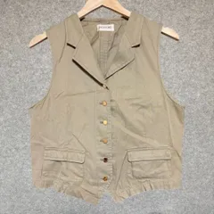 INGEBORG インゲボルグ コットンツイル テーラードベスト ジレ 金ボタン ロゴ刺繍 P028RFV01 ピンクハウス 日本製 ベージュのサムネイル