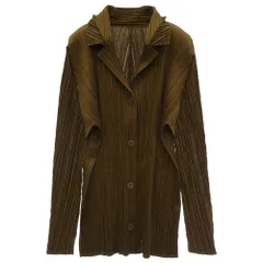 PLEATS PLEASE プリーツプリーズ イッセイミヤケ PP23-JD143 プリーツ加工 ジャケット ブラウン系 4【中古】のサムネイル