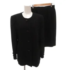 ニナリッチ NINA RICCI セットアップ スーツ ノーカラージャケット スカート フォーマル 9AR 黒 ブラック /FF ■ECG007のサムネイル