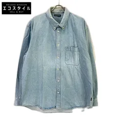 BALENCIAGA　バレンシアガ　557558 18SS ブルー BACK LOGO DENIM SHIRTのサムネイル