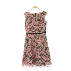 トッカ TOCCA 花柄 ノースリーブ ワンピース ミニ ボートネック ジャガード 0 ピンク /MY ■OSのサムネイル