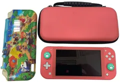 【管理番号-SK】任天堂Switch Lite 任天堂スイッチライト コーラル 本体 おまけ付 中古 初期化済み 現状品のサムネイル