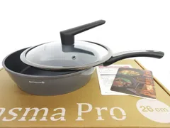 未使用 KEVNHAUN ケヴンハウン フライパン 26cm Plasma Pro プラズマプロ ガス IH対応 ガラス蓋 KDS.9448 黒 日008-0718-55のサムネイル