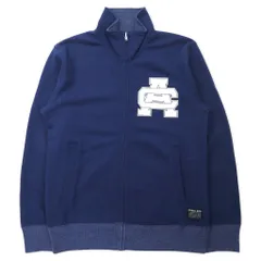 AVIREX コープス スタンドジップ ジャケット スウェット M ネイビー コットン バックロゴプリント CORPS STAND ZIP JACKET 6153527のサムネイル