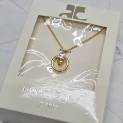 courreges クレージュ ネックレス ロゴ ゴールドカラー 箱付き ブランド アクセサリー 小物 ファッションのサムネイル