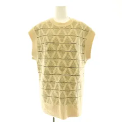 トゥデイフル TODAYFUL Pattern Knit Vest ベスト ニット バックシャン F ベージュ /HS ■OSのサムネイル