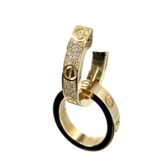 【大売出し】 カルティエ ピアス レディース ラブ マルチウェア フープピアス LOVE 18金YG Au750 ジュエリー アクセサリー CARTIER K18イエローゴールド    ダイヤモンド 約5.7(合計)g【中古品】のサムネイル