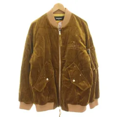 ディースクエアード DSQUARED2 22AW USED加工ボンバージャケット 中綿 ジャンパー ブルゾン ベロア 裏地総柄 38 ベージュ S75AM0900 /HNのサムネイル