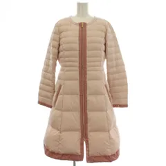 トッカ TOCCA 20AW ダウンコート ノーカラー キルティング ロング コート ベロアパイピンク 2 ピンク CMTOBW0500 /☆Gのサムネイル