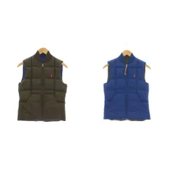 ポロ ラルフローレン POLO RALPH LAUREN ダウンベスト ジャケット 上着 XS 青 ブルー カーキ リバーシブル 無地 /LPのサムネイル