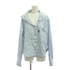 フリークスストア FREAKS STORE ジャケット F 水色 ストライプ柄 フード付き 長袖 /JPのサムネイル