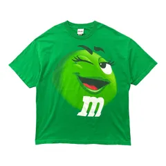 USA 古着 メキシコ製 00S m&m's エムアンドエムズ チョコレート グリーン 企業系 Tシャツ プリント メンズ2XL グリーン 大きいサイズ BA6529のサムネイル