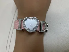 DOLCE&GABBANA I Love D&G ハート レディース 腕時計 クォーツ ピンク レザー ラインストーン シルバー 稼働品 動作確認済み ドルチェ＆ガッバーナ レディースウォッチのサムネイル