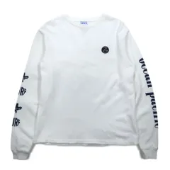 ocean pacific ロングスリーブ Tシャツ M ホワイト コットン 袖プリントのサムネイル