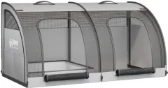 Jiza ポータブル ペットキャリー 猫 折りたたみ式 車 旅行 ペット小屋 トイレボックス ペット車の犬小屋 中型犬と大型犬のゴールデンレトリバー安全シート 車のフロントとリアのカーケージ 多機能ペットバッグ ポータブル猫バッグ  (グレー)のサムネイル