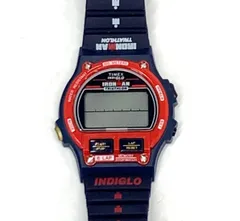箱付　TIMEX　タイメックス　IRONMAN　アイアンマン　TRIATHLON　8LAP　8ラップ　復刻モデル　腕時計　デジタルウォッチ　ネイビーのサムネイル