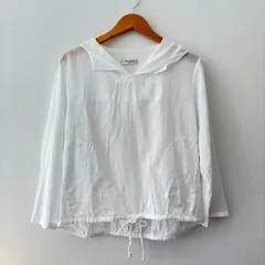 デミルクス Demi-Luxe ビームス BEAMS シャツ ブラウス プルオーバー サイズ36 白 ホワイト フード ポケットのサムネイル