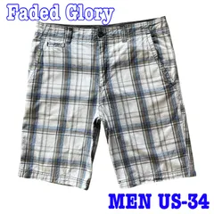 Faded Glory フェイデッドグローリー チェック柄 コットン ハーフパンツ US-34のサムネイル
