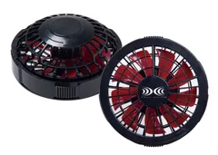 空調服 ワンタッチファン ブラックXレッド(2個) FAN-2200BR 8209707のサムネイル