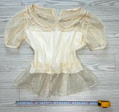 美品☆SHRIMPSシュリンプス☆ギンガムチェック柄パフスリーブブラウス