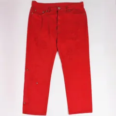 極美品 CHROME HEARTS クロムハーツ デニムパンツ サイズ36 ラージCHクロスパッチ セメタリークロスパッチ 18パッチ Levi's 中古 4a005539のサムネイル