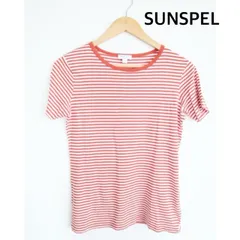 SUNSPEL　サンスペル　半袖ボーダーカットソー　Tシャツ　2    レッド×ホワイト　コットン　カジュアル　半袖　お洒落　送料込み　6468637のサムネイル