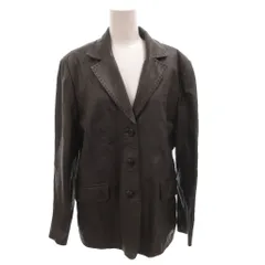 バルマン BALMAIN ラムレザージャケット 革ジャン テーラード 13 茶 ブラウン /FF IBO100のサムネイル