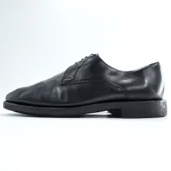 ARGUEYROLLES 90年代 フランス軍 ヴィンテージ サービスシューズ ミリタリー オフィサーシューズ 27cm ブラック レザー 革靴 プレーントゥ 外羽根のサムネイル