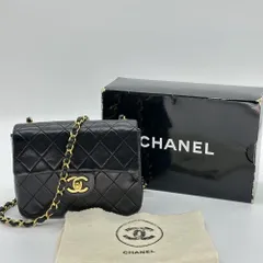 CHANEL シャネル ミニマトラッセチェーンショルダーバッグ ブラックレザー ココゴールド金具 0 番台 斜めがけクロスボディ レディースのサムネイル