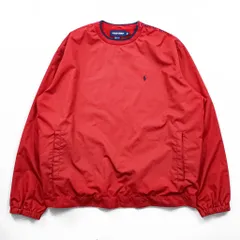 POLO GOLF Ralph Lauren 90年代 ヴィンテージ ピステ プルオーバー ジャージ L レッド 防水 メッシュライナー サイドジップ スリットのサムネイル