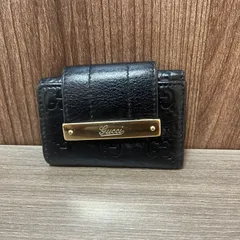 （i7827）GUCCI グッチ グッチシマ 6連キーケース ブラック GG柄 レザー ゴールド金具 キーホルダー メンズ レディース 黒のサムネイル
