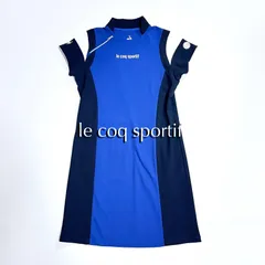 kT117 le coq sportif ゴルフウェア ルコック ワンピース 速乾 撥水加工 テニスウェア ブルー 青 ブラック 黒 ルコックスポルティフ 定価17,600円のサムネイル