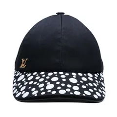 LOUIS VUITTON ルイヴィトン LV × YK Infinity Dots インフィニティ ドット アジャスターキャップ M7069M ブラック 美品 中古 4a005360のサムネイル